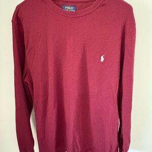 Polo Ralph Lauren Men's Deep Red Long Sleeve Shirt